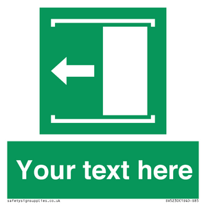 Custom Slide to Open Sign